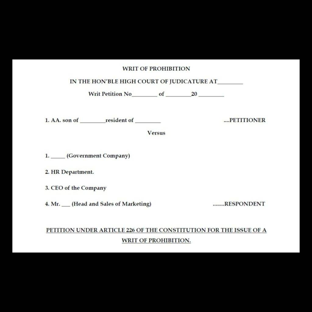 A BRIEF OVERVIEW OF WRIT AND WRIT PETITION