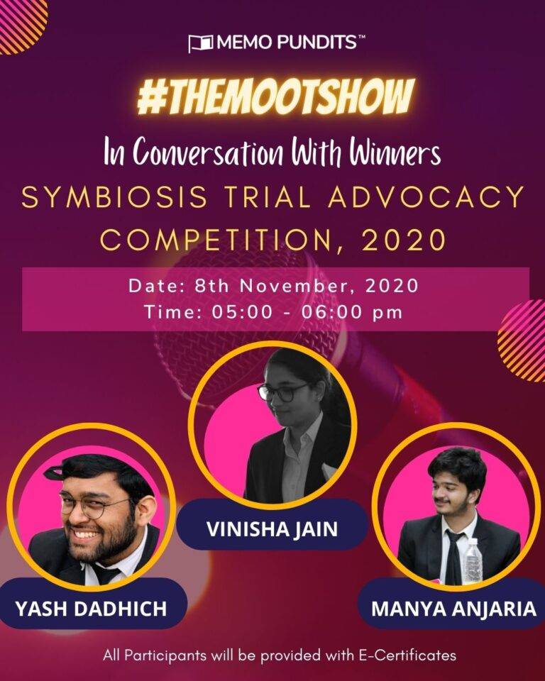 TheMootShow: In conversation with Winners - Symbiosis Trial Advocacy Competition, 2020