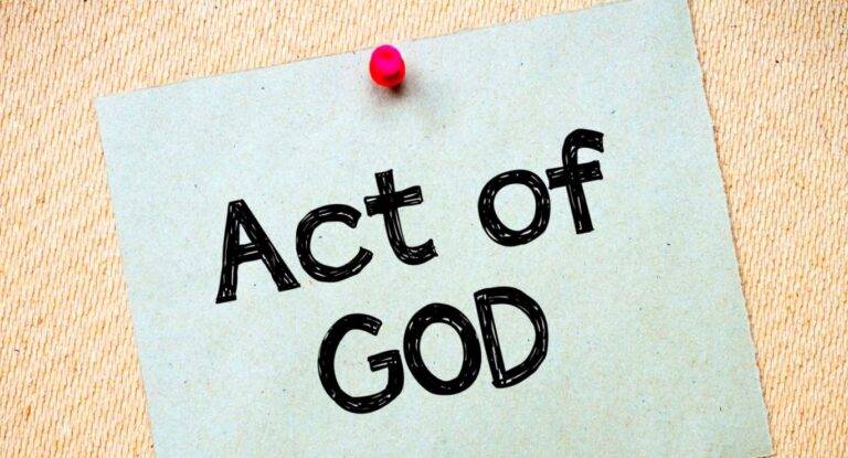 Act of God / Vis major as defence for tortious liability
