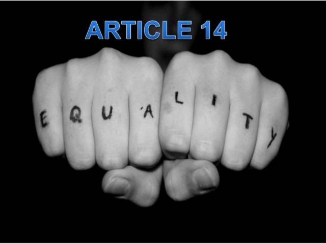 Equality before Law - Article 14 of Constitution of India