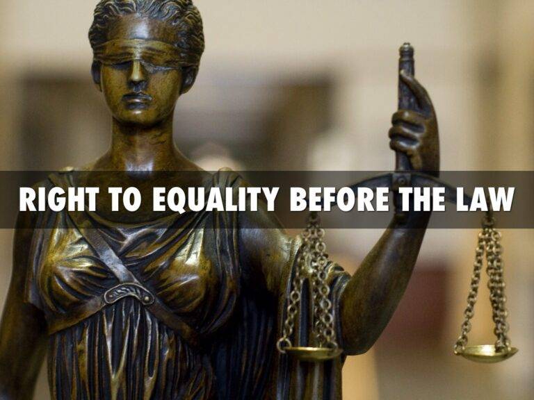 Equality before Law - Article 14 of Constitution of India