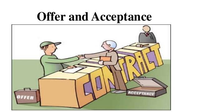 Offer and Acceptance under Law of Contracts