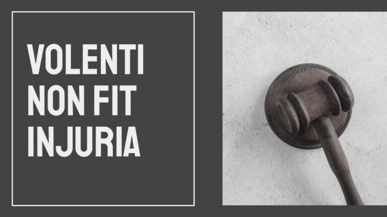 Volenti Non Fit Injuria