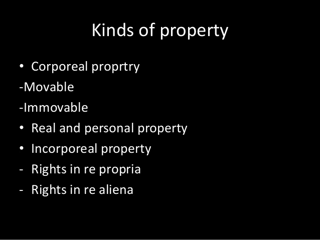 Property & kinds of Property